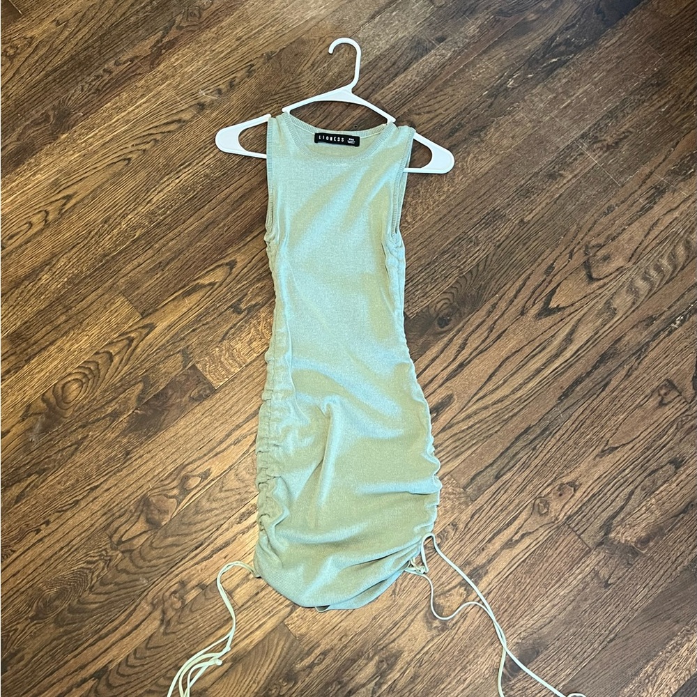 Pretty Little Thing fitted green mini dress